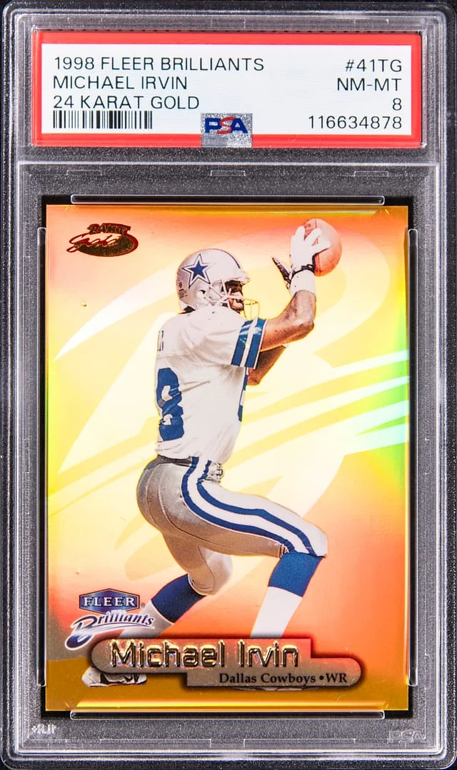 1998 Fleer Brilliants Michael Irvin 24 Karat Gold #41TG card image