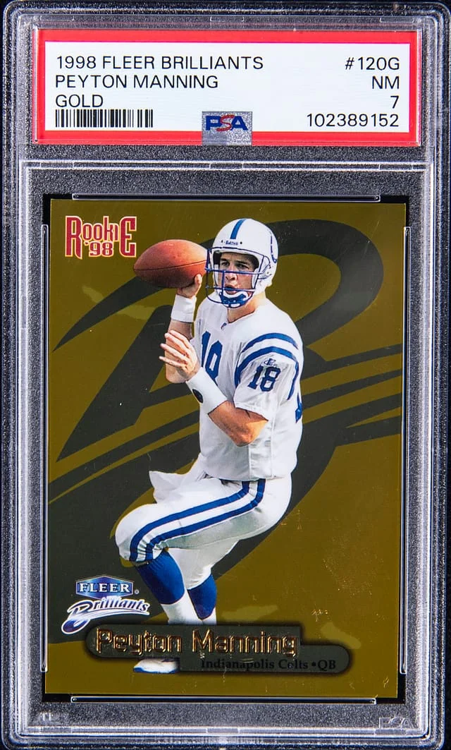 1998 Fleer Brilliants Peyton Manning Gold #120G card image