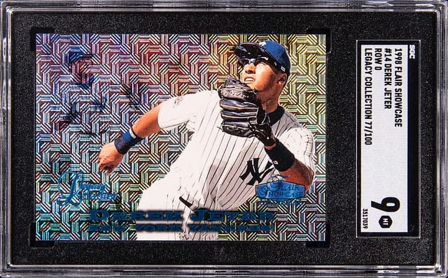 1998 Fleer Flair Showcase Derek Jeter Row 0 Legacy Collection #14 card image
