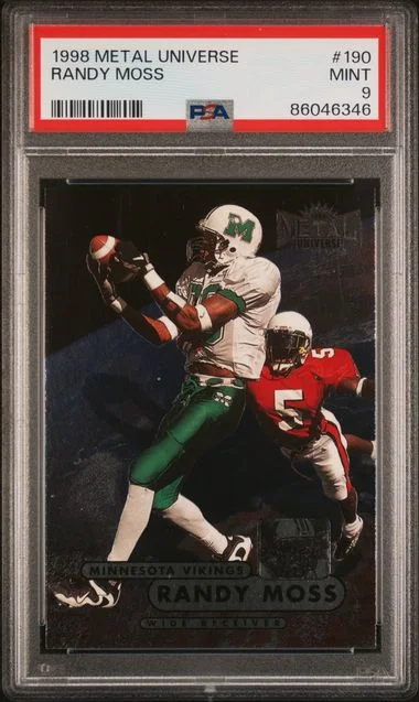 1998 Fleer Metal Universe Randy Moss #190 card image