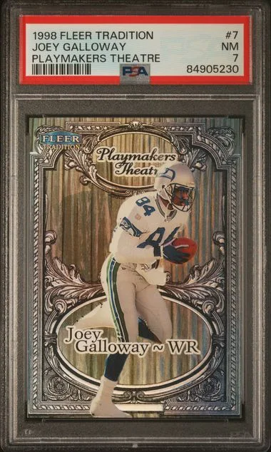 1998 Fleer Tradition Joey Galloway Playmakers Theatre #7 card image