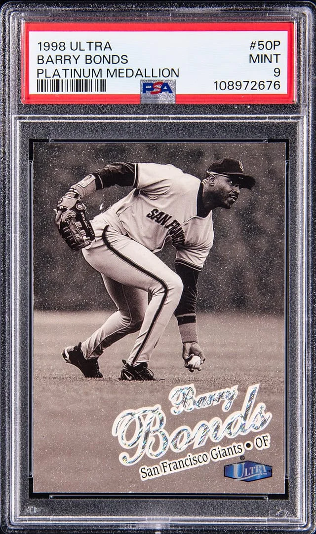 1998 Fleer Ultra Barry Bonds Platinum Medallion #50P card image