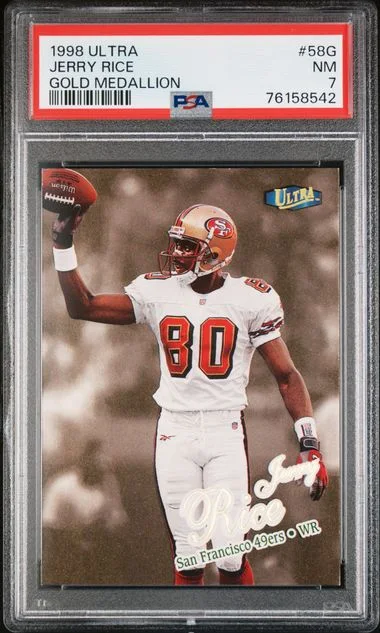 1998 Fleer Ultra Jerry Rice Gold Medallion #58G card image