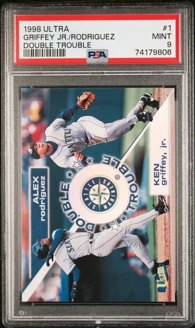 1998 Fleer Ultra Ken Griffey Jr./Alex Rodriguez Double Trouble #1 card image