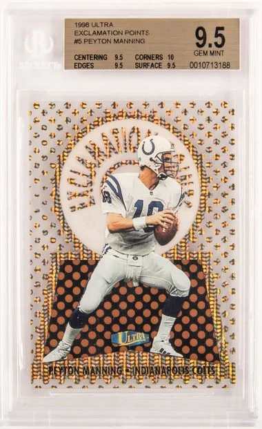 1998 Fleer Ultra Peyton Manning Exclamation Points #5 card image