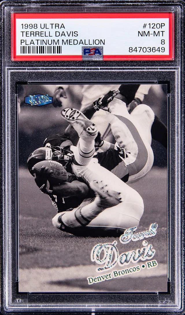 1998 Fleer Ultra Terrell Davis Platinum Medallion #120P card image