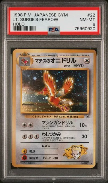 1998 Gym Heroes Lt. Surge's Fearow-Holo #22 card image