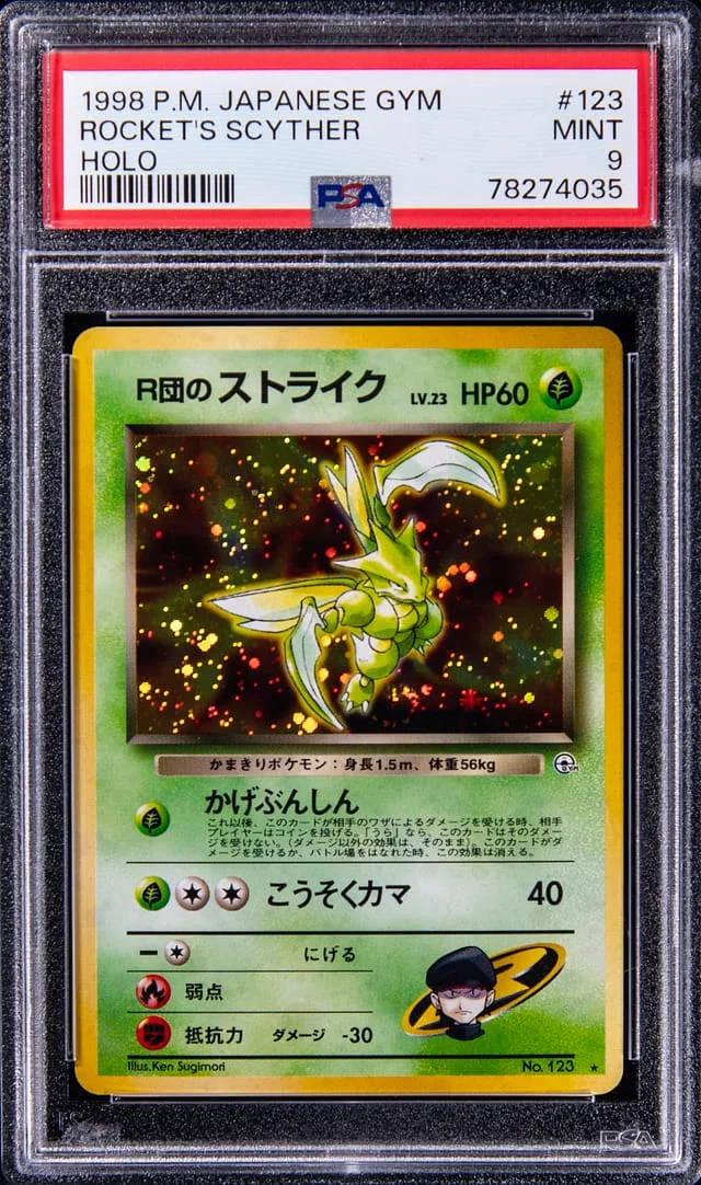 1998 Gym Heroes Rocket's Scyther-Holo #123 card image