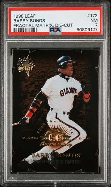 1998 Leaf Barry Bonds Fractal Matrix Die-Cut #172 card image