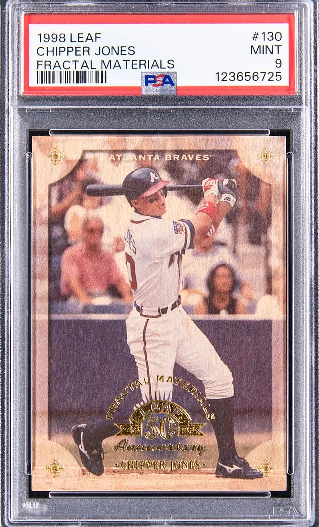 1998 Leaf Chipper Jones Fractal Materials #130 card image