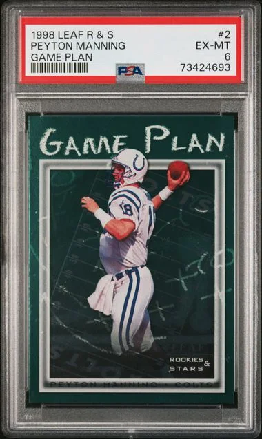 1998 Leaf Peyton Manning R & S Game Plan Game Plan #2 card image