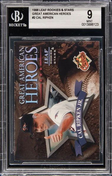 1998 Leaf Rookies & Stars Cal Ripken Jr. Great American Heroes #2 card image