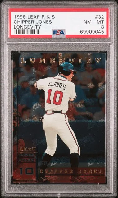 1998 Leaf Rookies & Stars Chipper Jones Longevity #32 card image