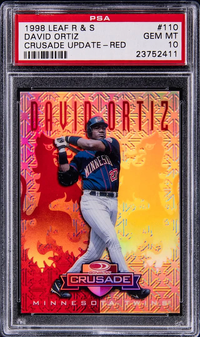 1998 Leaf Rookies & Stars David Ortiz Donruss Crusade Update Red #110 card image
