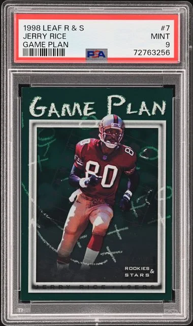 1998 Leaf Rookies & Stars Jerry Rice Game Plan #7 card image