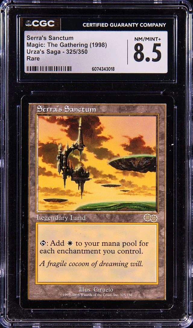 1998 Magic: The Gathering Rare Urza's Saga Serra's Sanctum #325 card image