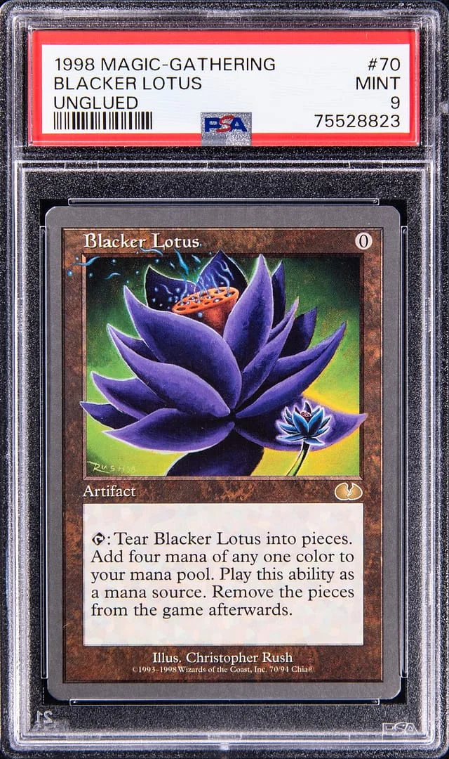 1998 Magic The Gathering Unglued Blacker Lotus #70 card image