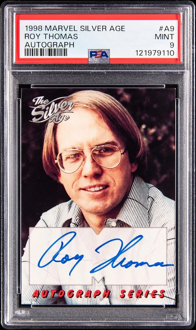 1998 Marvel Silver Age Autograph Roy Thomas #A9 card image