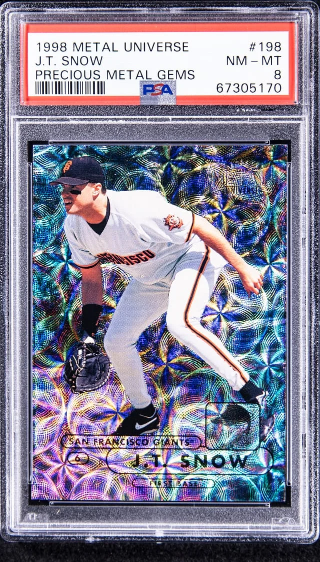 1998 Metal Universe J.T Snow Precious Metal Gems #198 card image
