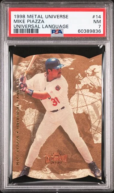 1998 Metal Universe Mike Piazza Universal Language #14 card image