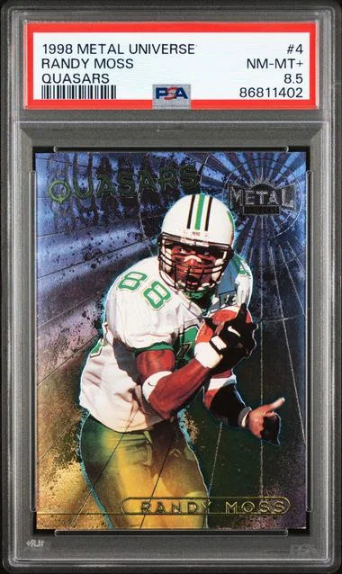 1998 Metal Universe Randy Moss Quasars #4 card image