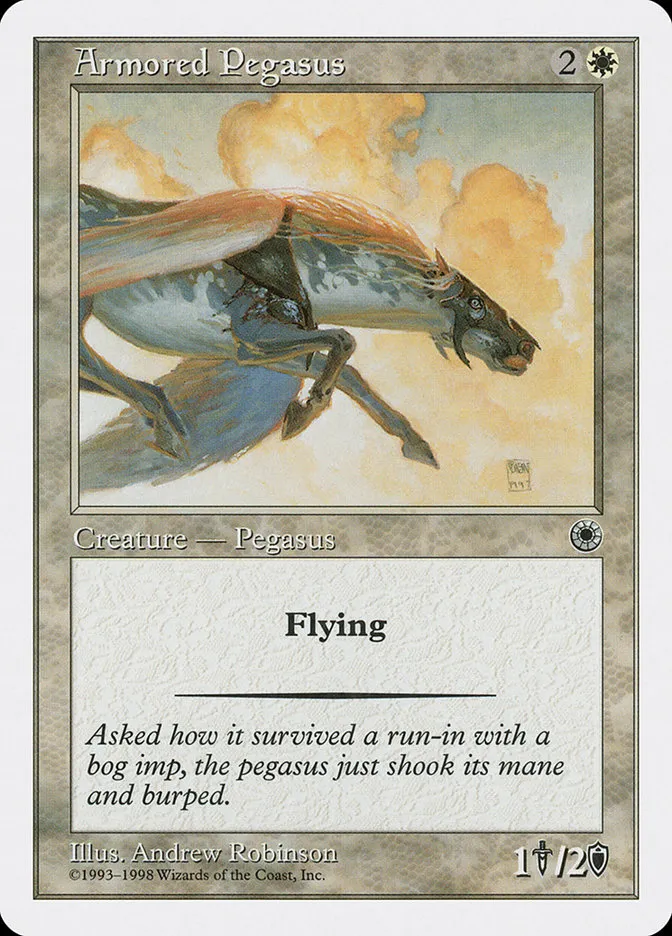 1998 Anthologies Armored Pegasus common #2 common card image