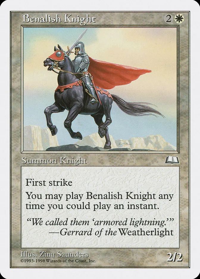 1998 Anthologies Benalish Knight common #3 common card image