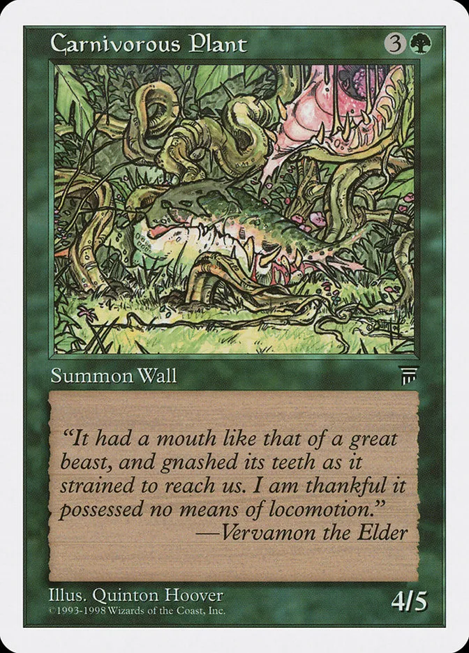 1998 Anthologies Carnivorous Plant common #53 common card image