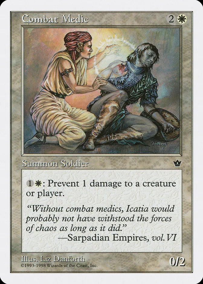 1998 Anthologies Combat Medic common #4 common card image