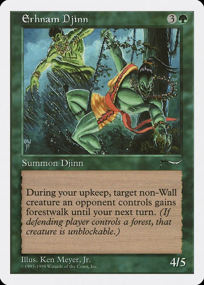 1998 Anthologies Erhnam Djinn #54 uncommon card image