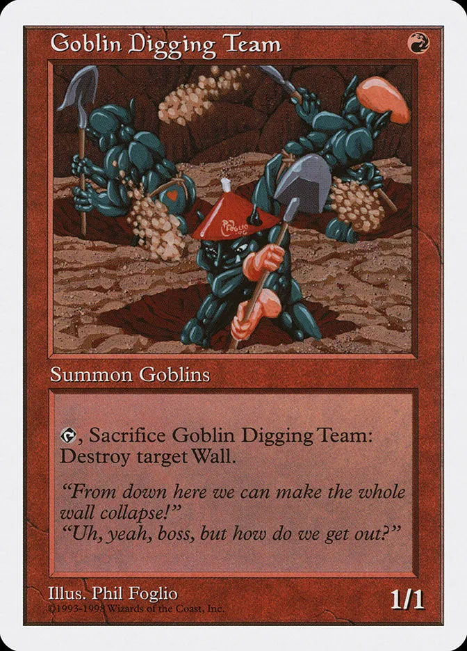 1998 Anthologies Goblin Digging Team common #31 common card image
