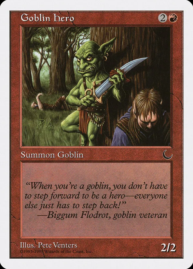 1998 Anthologies Goblin Hero common #33 common card image