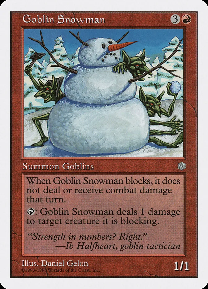 1998 Anthologies Goblin Snowman uncommon #39 uncommon card image