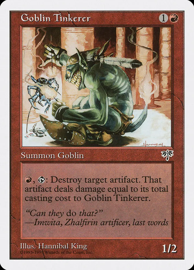 1998 Anthologies Goblin Tinkerer common #40 common card image