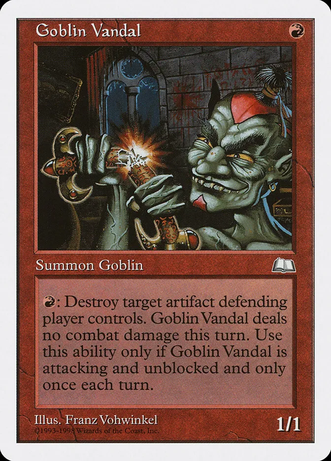 1998 Anthologies Goblin Vandal common #41 common card image