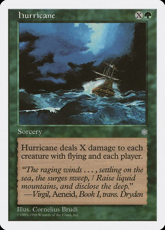1998 Anthologies Hurricane uncommon #58 uncommon card image