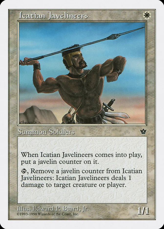 1998 Anthologies Icatian Javelineers common #7 common card image