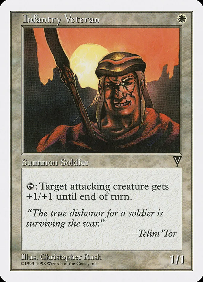 1998 Anthologies Infantry Veteran common #8 common card image
