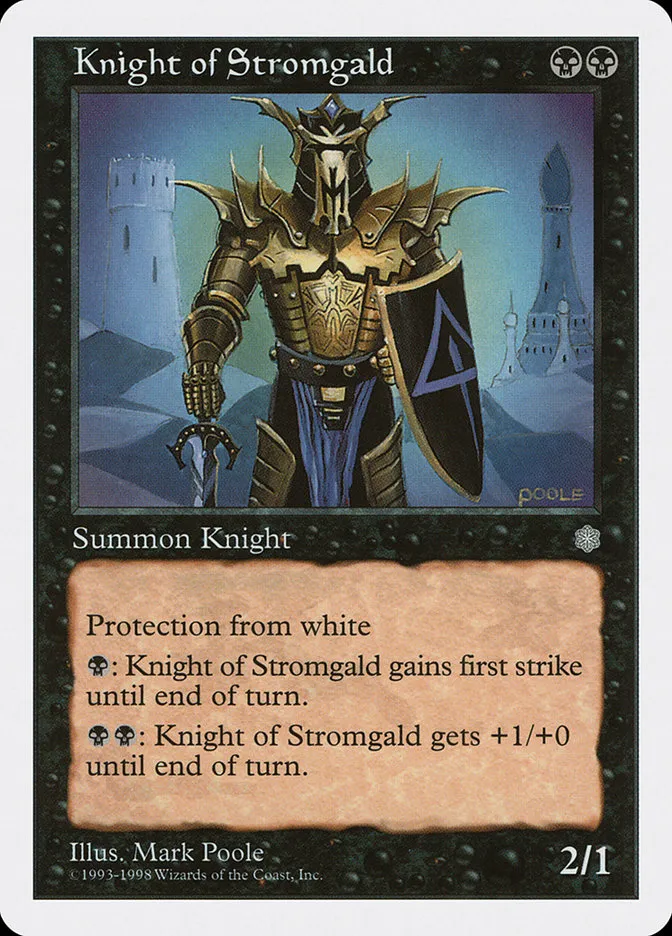 1998 Anthologies Knight of Stromgald uncommon #26 uncommon card image
