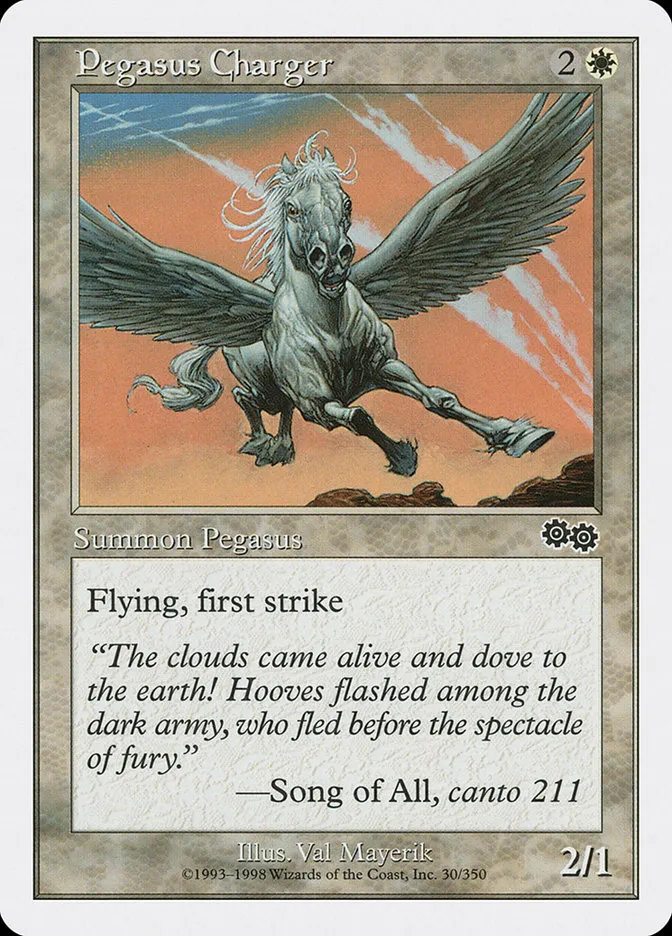 1998 Anthologies Pegasus Charger common #11 common card image