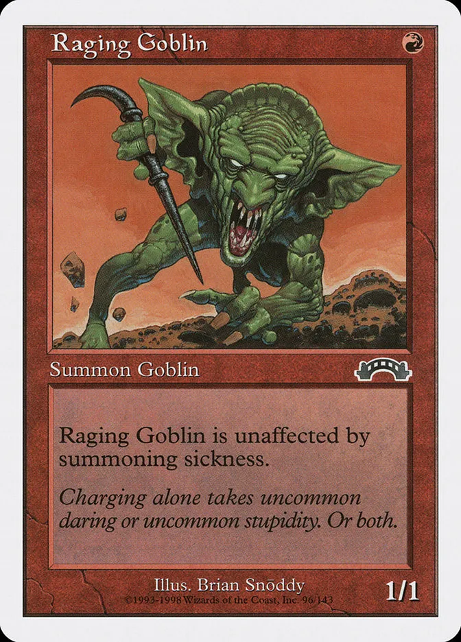 1998 Anthologies Raging Goblin uncommon #49 uncommon card image