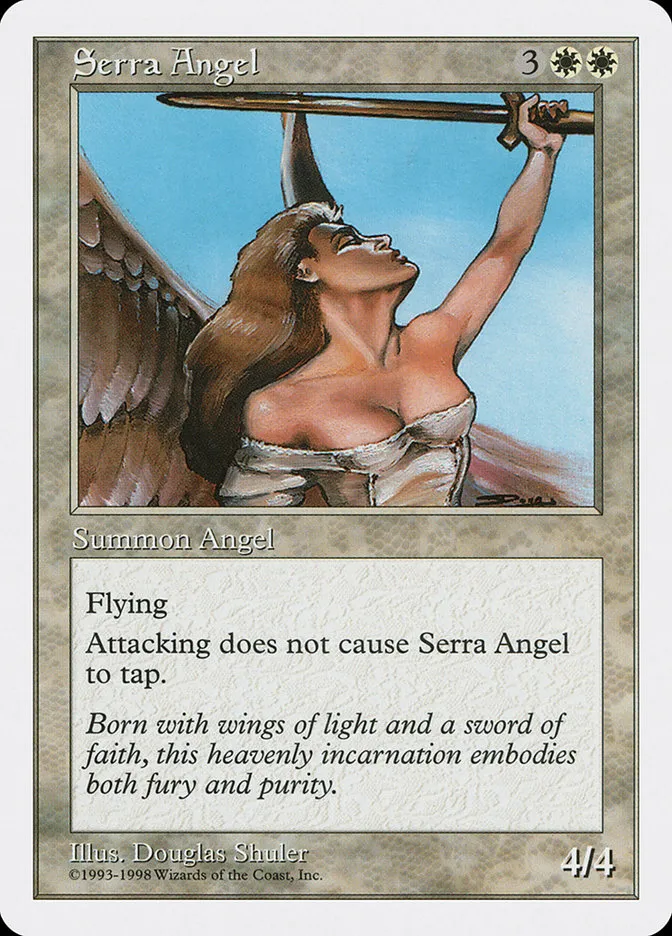 1998 Anthologies Serra Angel uncommon #15 uncommon card image