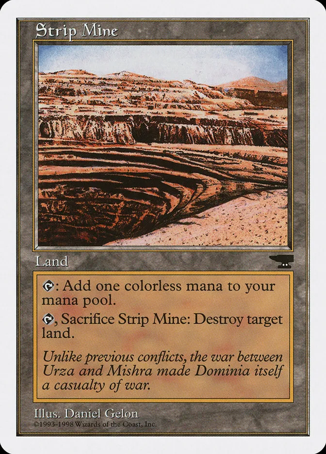 1998 Anthologies Strip Mine rare #77 rare card image