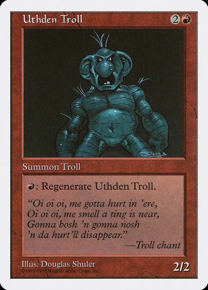 1998 Anthologies Uthden Troll uncommon #50 uncommon card image