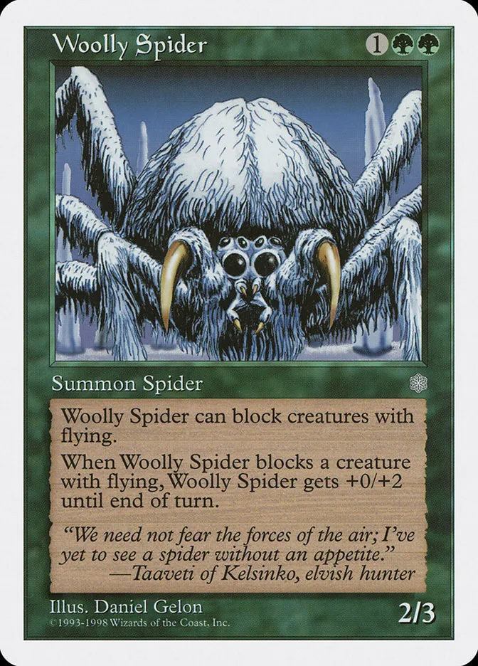 1998 Anthologies Woolly Spider common #64 common card image