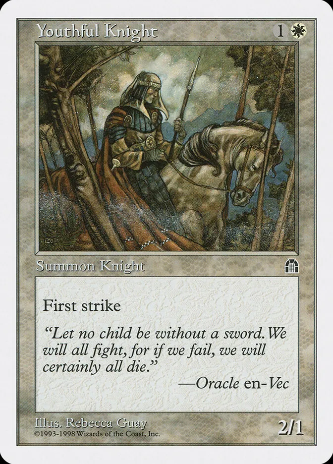 1998 Anthologies Youthful Knight #19 common card image