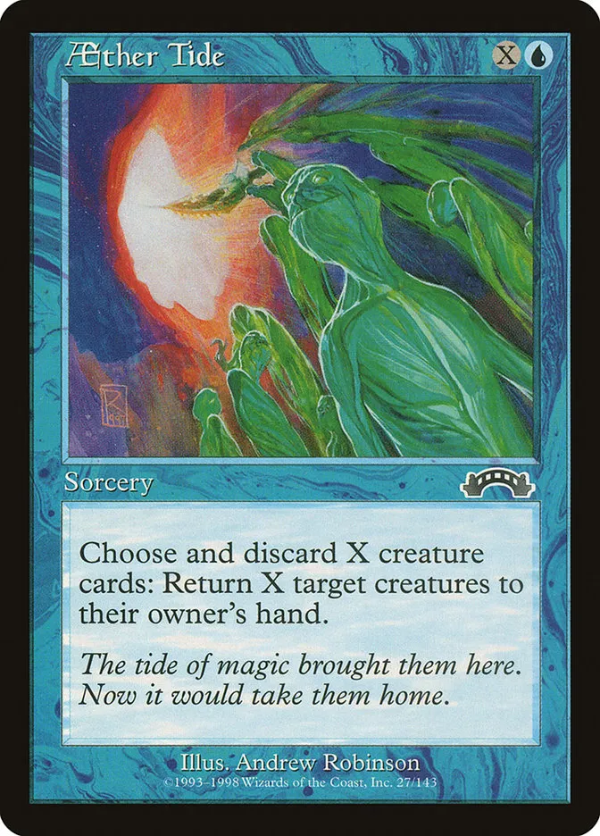 1998 Exodus Aether Tide common #27 common card image