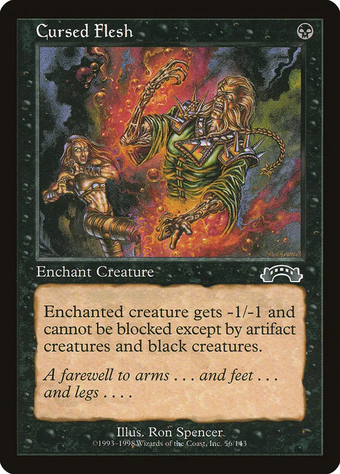 1998 Exodus Cursed Flesh common #56 common card image