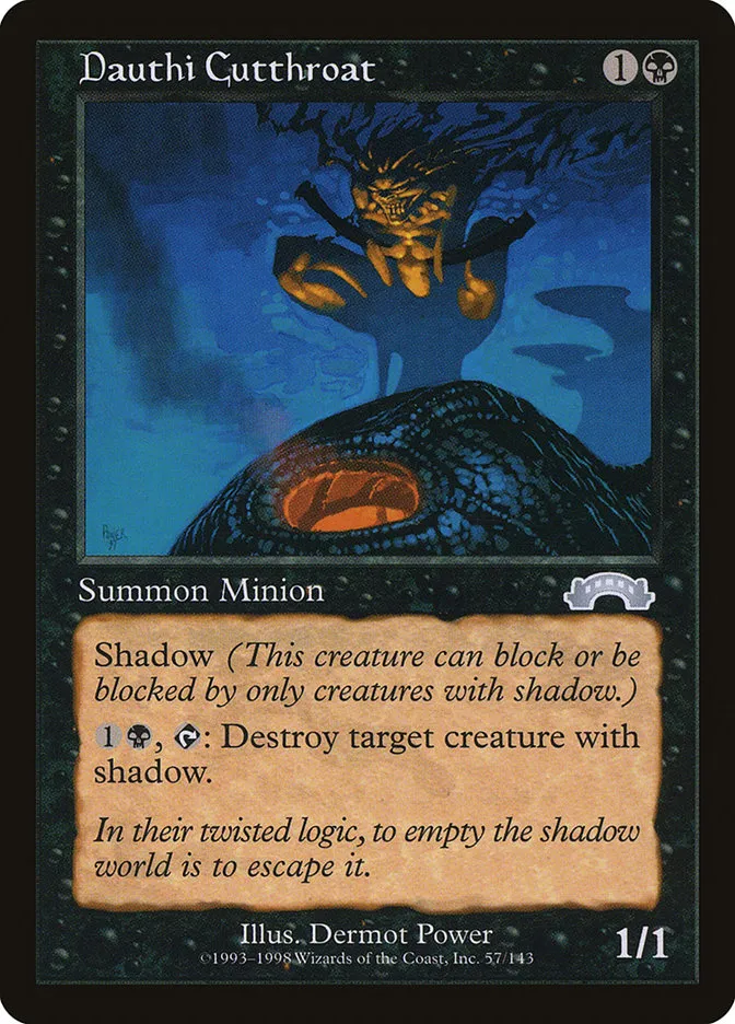 1998 Exodus Dauthi Cutthroat uncommon #57 uncommon card image