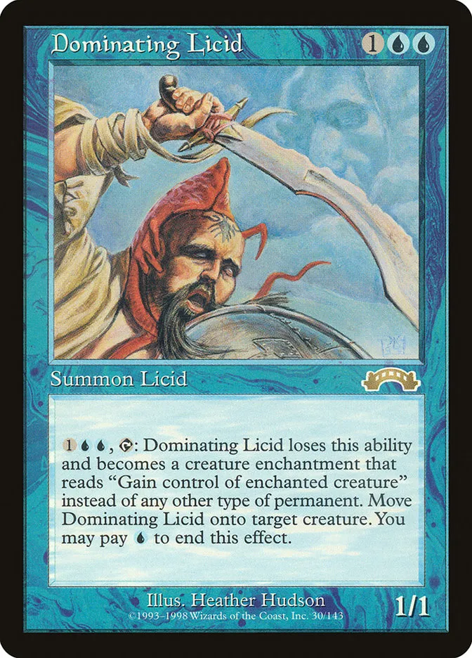 1998 Exodus Dominating Licid #30 rare card image